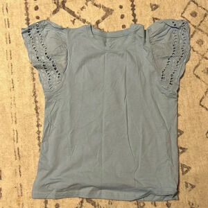 Cap Sleeve Shirt Light Blue Size 12Y-13Y youth XXL